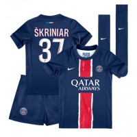 Echipament fotbal Paris Saint-Germain Milan Skriniar #37 Tricou Acasa 2024-25 pentru copii maneca scurta (+ Pantaloni scurti)